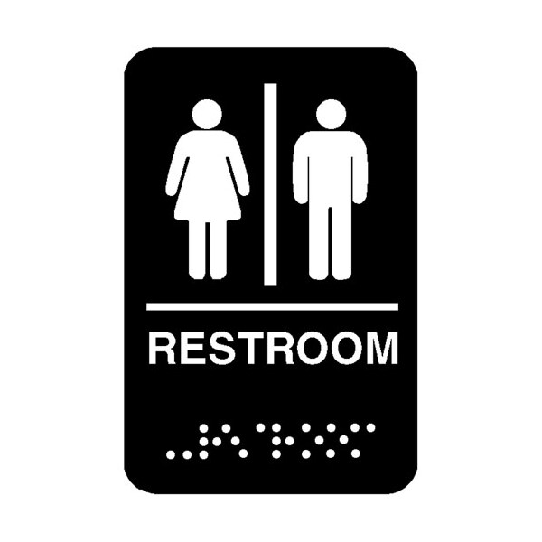 Traex Sign, Men/Woman , Braille, 6X9" 5633 - main
